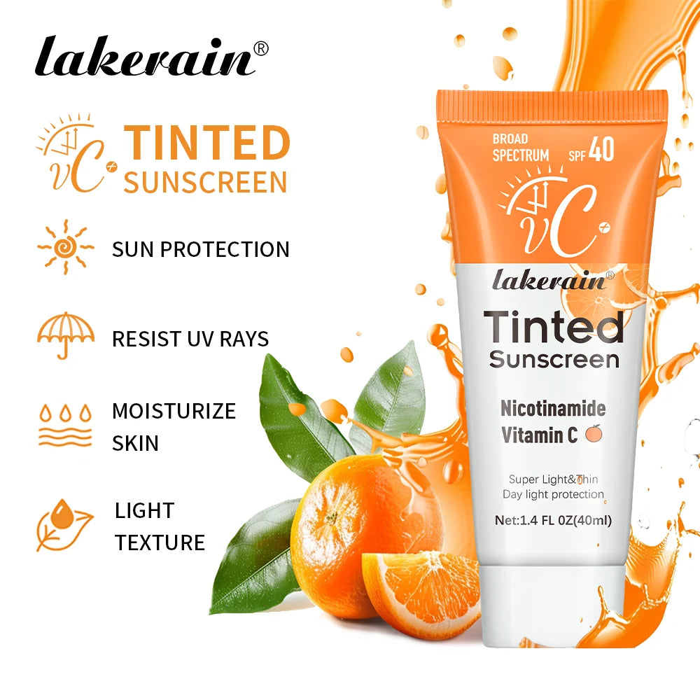 SPF50 Tinted Moisturizing VC Sunscreen Skin Protection Refreshing Makeup Sunscreen Cream UV Anti-aging Resistance Sunscreen