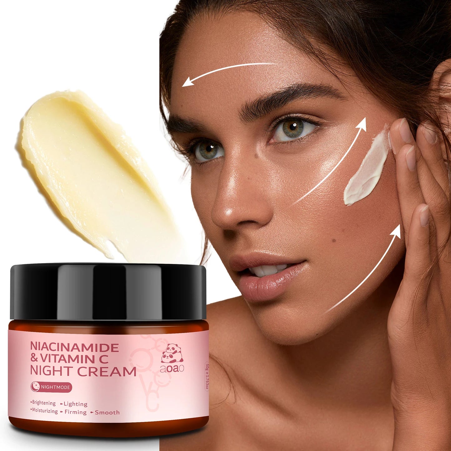Moisturizing Night Cream Enriched with Niacinamide, Vitamin C, Hyaluronic Acid And Collagen Face Lifting Cream Hydrates Dry Skin