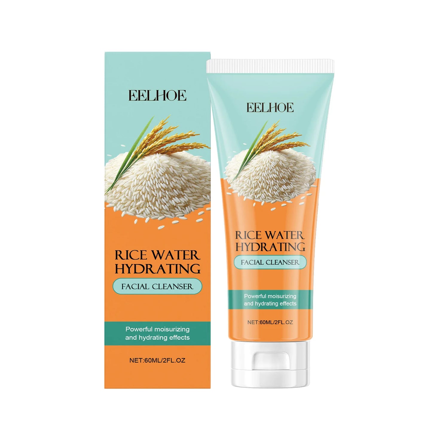 EELHOE Facial Rice Water Moisturizing Facial Wash Oil Control Shrink Pores Skin Cleansing Nicotinamide Brightening Face Cleaner