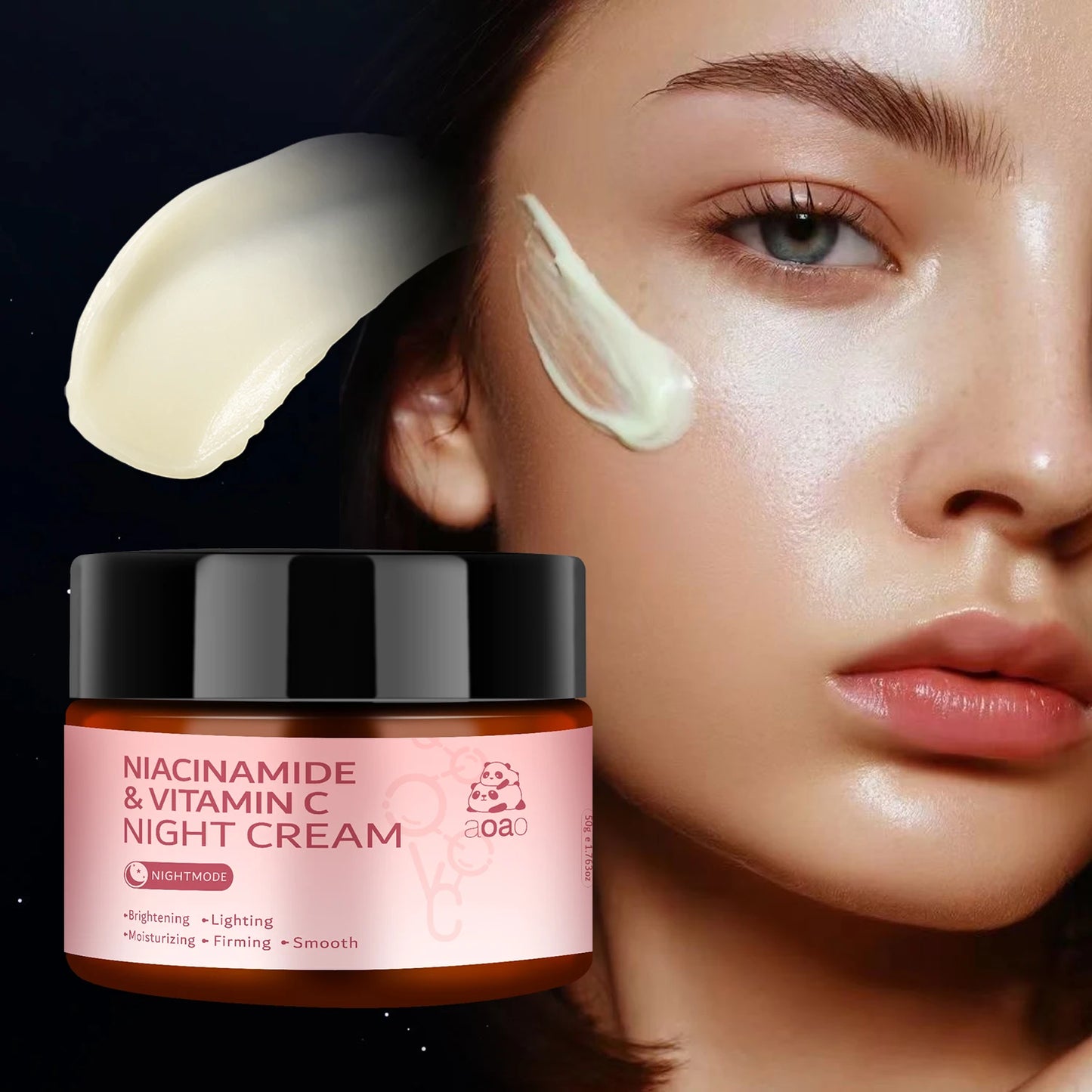 Moisturizing Night Cream Enriched with Niacinamide, Vitamin C, Hyaluronic Acid And Collagen Face Lifting Cream Hydrates Dry Skin