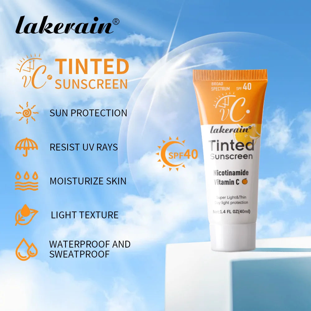 SPF50 Tinted Moisturizing VC Sunscreen Skin Protection Refreshing Makeup Sunscreen Cream UV Anti-aging Resistance Sunscreen