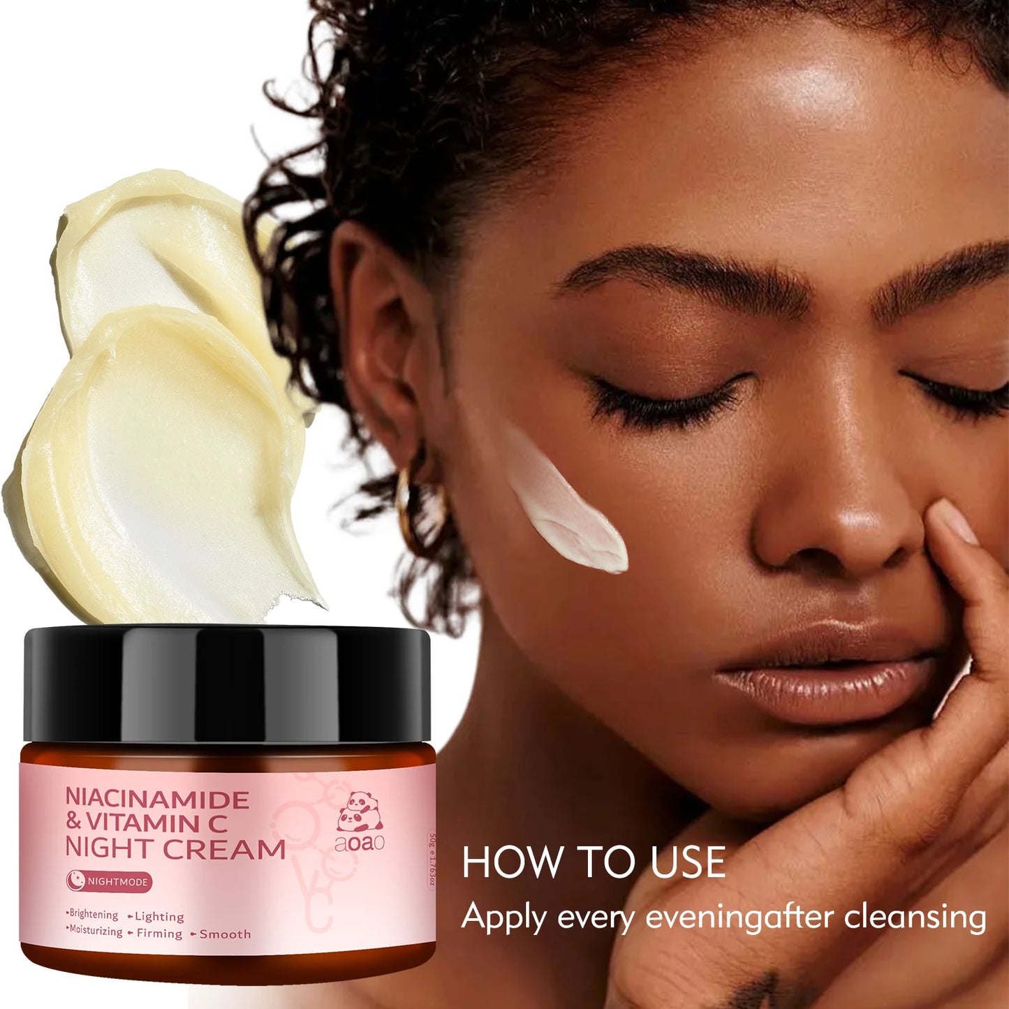 Moisturizing Night Cream Enriched with Niacinamide, Vitamin C, Hyaluronic Acid And Collagen Face Lifting Cream Hydrates Dry Skin