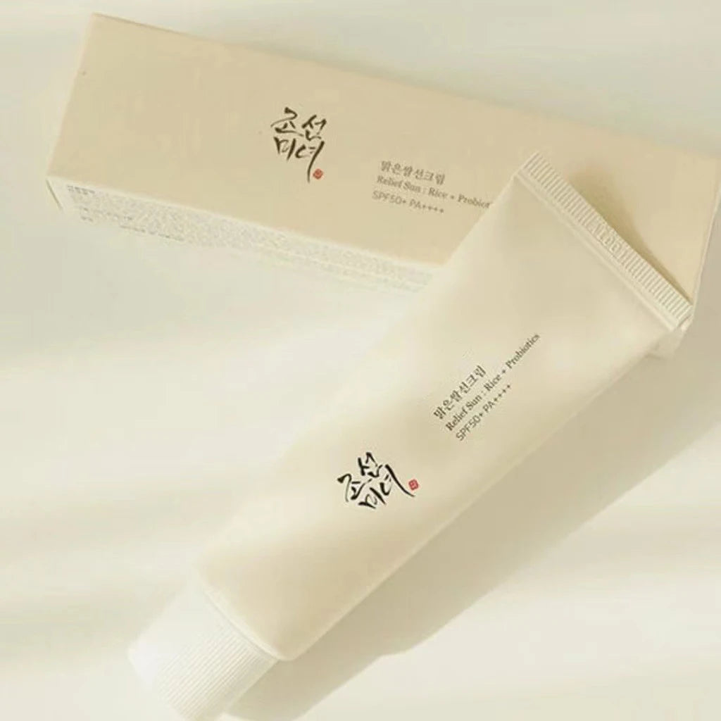 SPF50+ Sunscreen Korean Rice Probiotic Solar Blocker Skin Whitening Cream Anti UV Sun Block Facial Mild Moisturizer Serum 50ml
