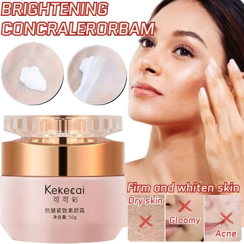 Lifting and Firming Makeup Cream To Brighten Skin Tone, Rejuvenate Skin Shrink Pores Brighten Concealer and Isolation Cream 50g