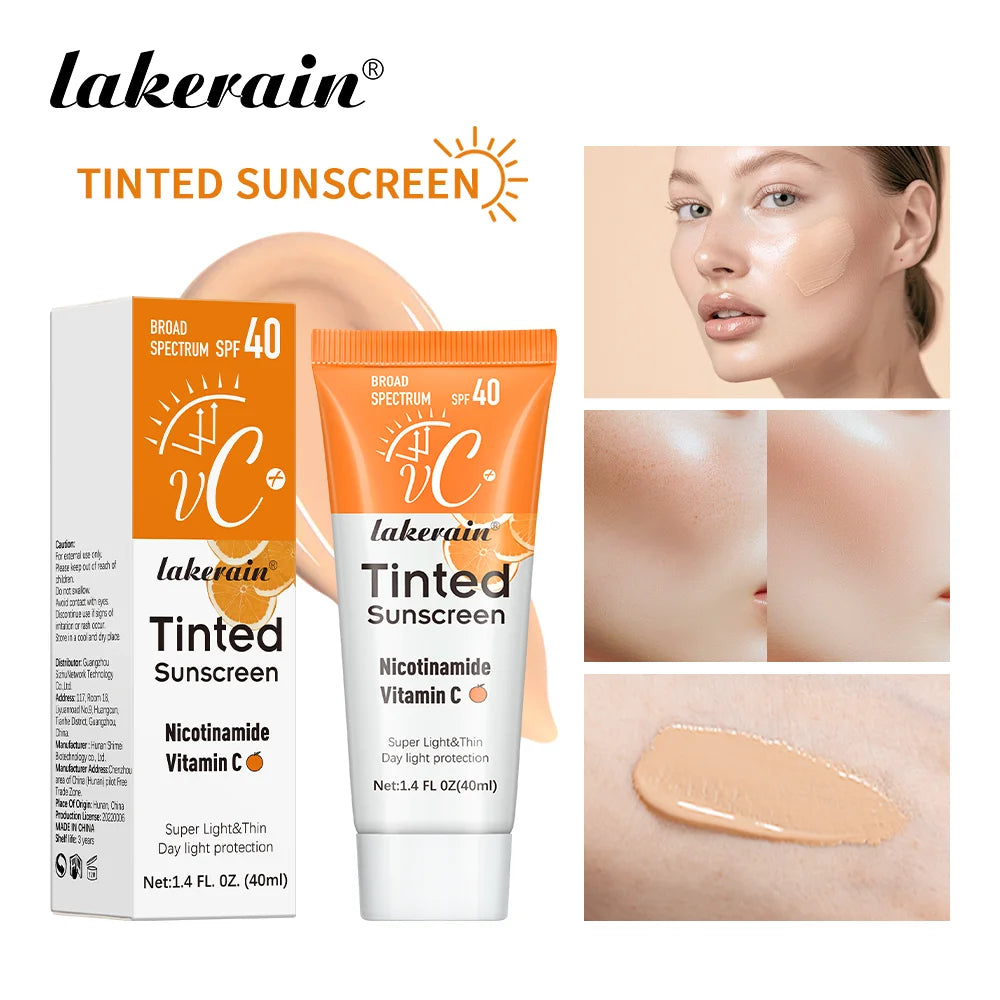 SPF50 Tinted Moisturizing VC Sunscreen Skin Protection Refreshing Makeup Sunscreen Cream UV Anti-aging Resistance Sunscreen